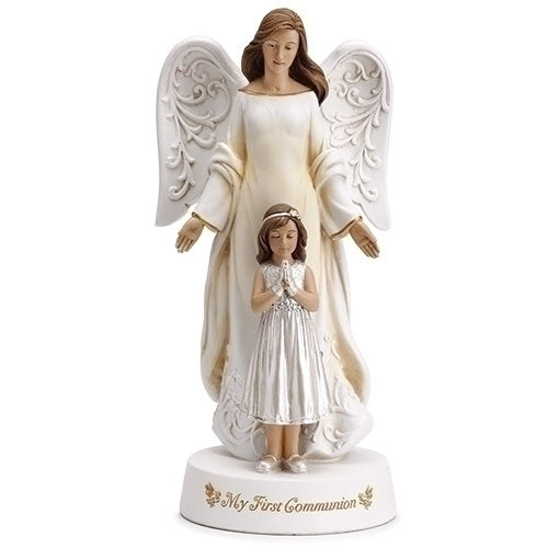 Figura Ángel Primera Comunión con Niña Rezando