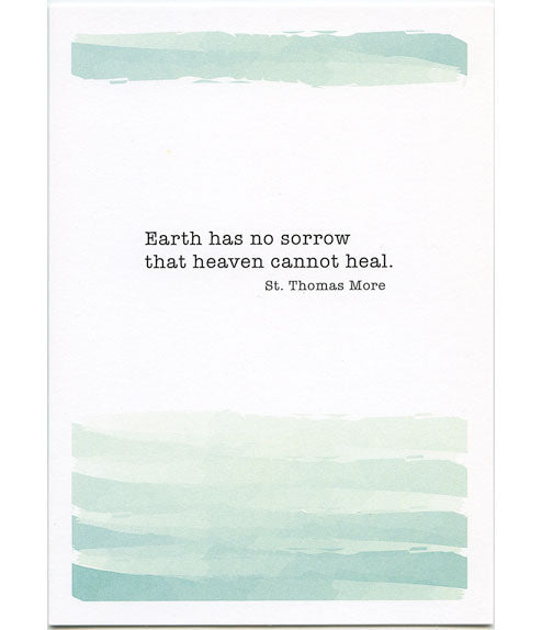 Heaven Can Heal, St. Thomas More Sympathy Card