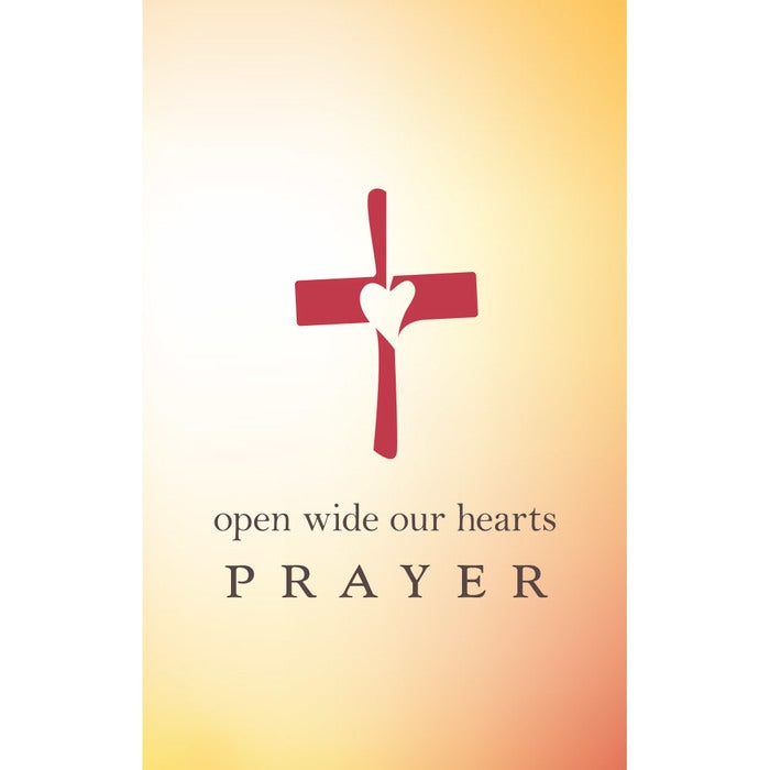 Tarjeta de oración Abramos de par en par nuestros corazones