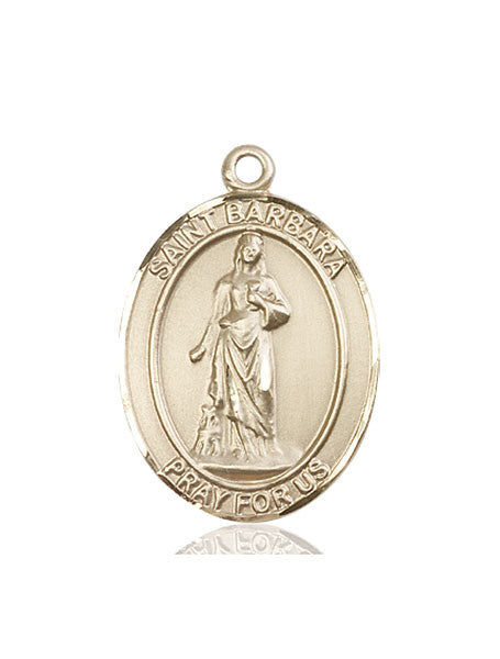 14kt Gold St. Barbara Medal