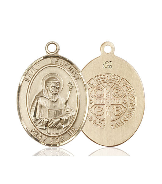 Medalla de San Benito en oro de 14kt