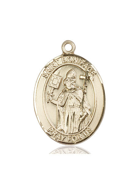 Medalla de San Bonifacio en oro de 14kt