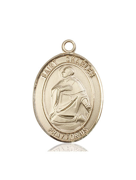 Medalla de San Carlos Borromeo de oro de 14 kt