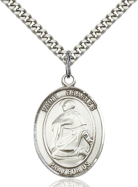 Sterling Silver St. Charles Borromeo Pendant