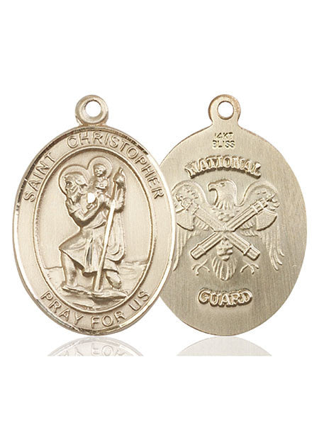 Medalla de San Cristóbal de oro de 14 kt