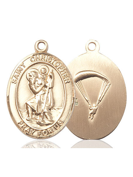 14kt Gold St. Christopher / Paratrooper Medal