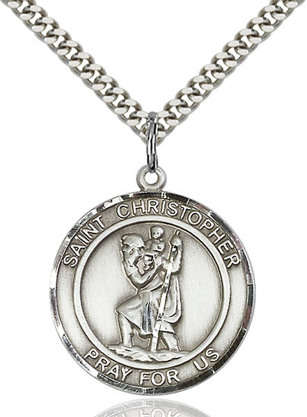 Sterling Silver St. Christopher Pendant