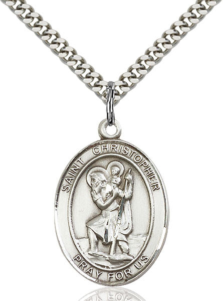 Sterling Silver St. Christopher Pendant