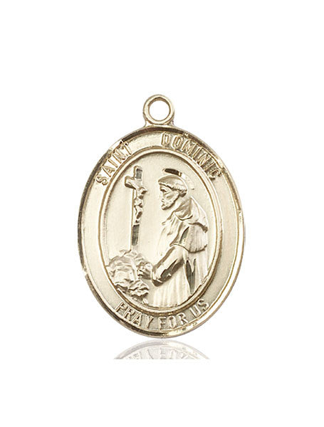 Medalla de Santo Domingo de Guzmán en oro de 14kt