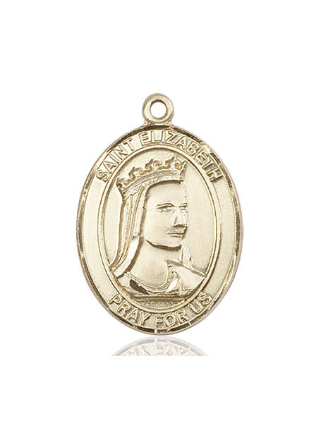 Medalla de Santa Isabel de Hungría en oro de 14kt