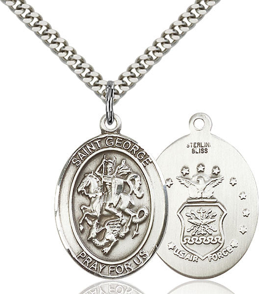 Sterling Silver St. George Pendant