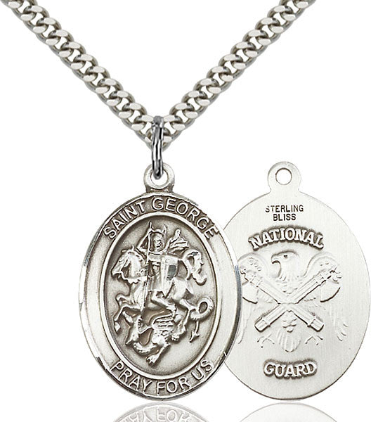 Sterling Silver St. George Pendant
