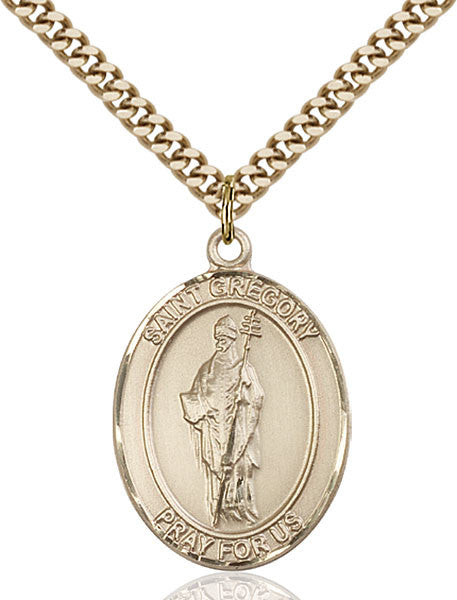 Gold Filled St. Gregory the Great Pendant