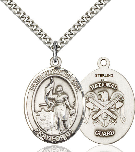 Sterling Silver St. Joan of Arc Pendant