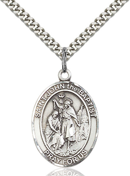 Sterling Silver St. John the Baptist Pendant