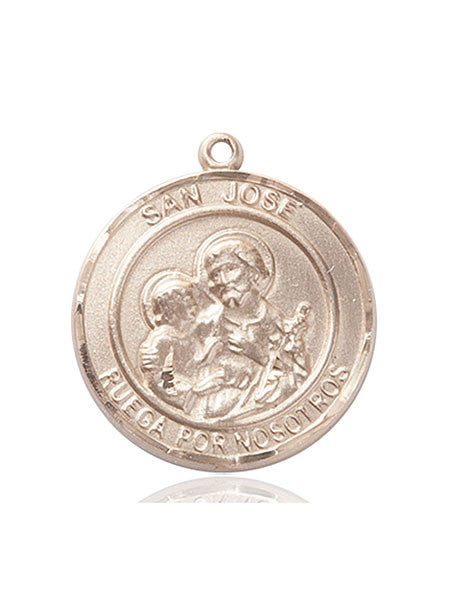 Medalla de San José de oro de 14kt