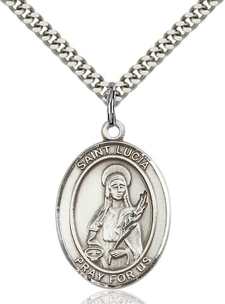 Sterling Silver St. Lucia of Syracuse Pendant