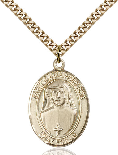 Gold Filled St. Maria Faustina Pendant
