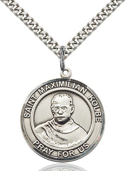 Sterling Silver St. Maximilian Kolbe Pendant