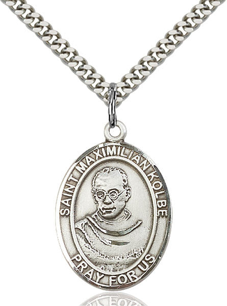 Sterling Silver St. Maximilian Kolbe Pendant