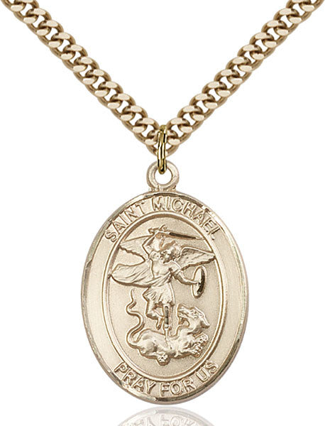 Gold Filled St. Michael the Archangel Pendant