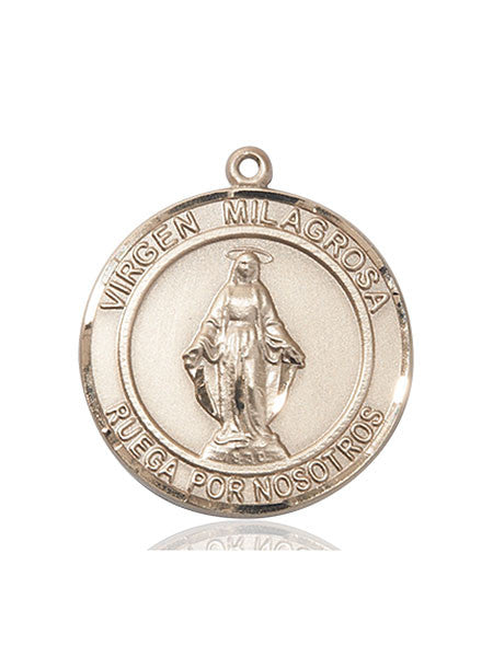 Medalla Virgen Milagrosa Oro 14kt