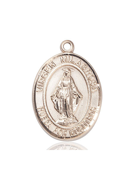 14kt Gold Virgen Milagrosa Medal