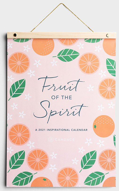 Candace Cameron Bure - Fruit of the Spirit - Calendario de pared con tiras de madera 2021