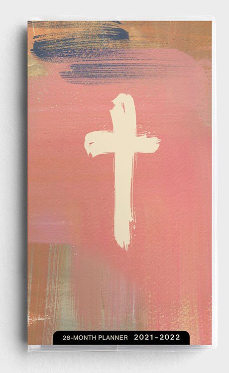 Brushstroke Cross - 2021-2022 - Agenda de 28 meses