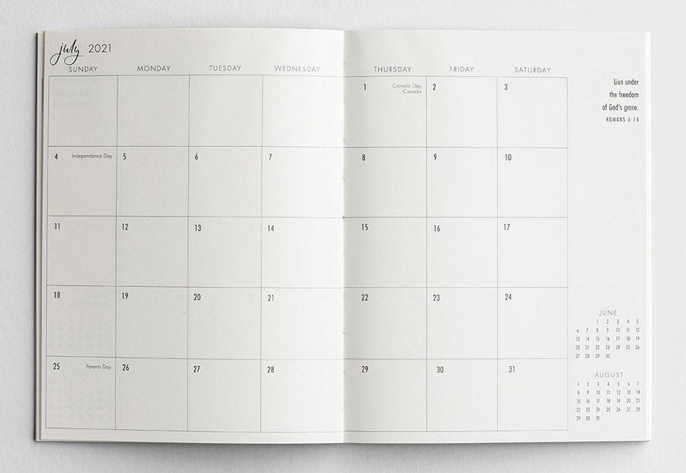 Not A Day Goes By Without His Unfolding Grace Weekly Planner 2021