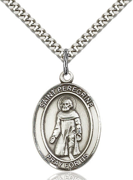 Sterling Silver St. Peregrine Laziosi Pendant