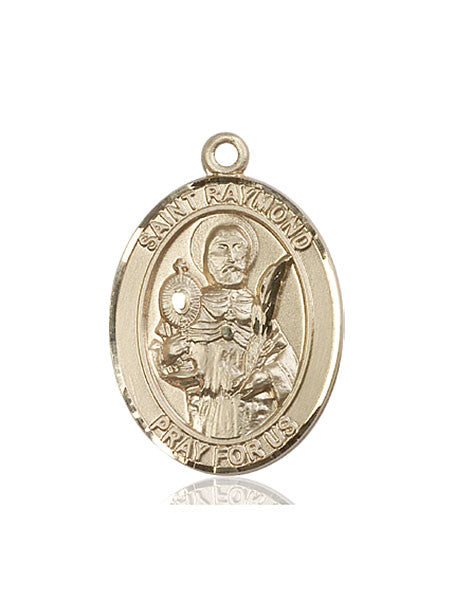 Medalla de oro de 14 quilates de St. Raymond Nonnatus