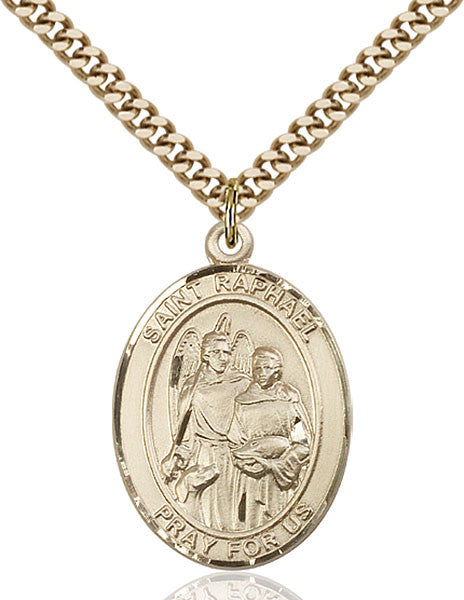 Gold Filled St. Raphael the Archangel Pendant
