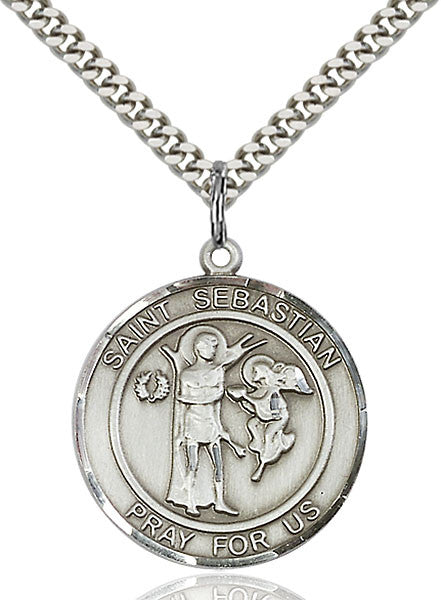 Colgante San Sebastián en Plata de Ley