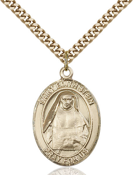 Colgante St. Edith Stein bañado en oro