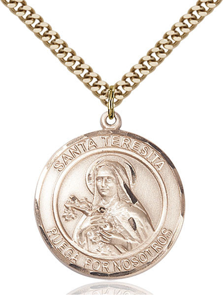 Colgante Santa Teresita bañado en oro