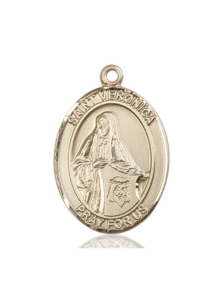 Medalla de Santa Verónica de oro de 14 kt