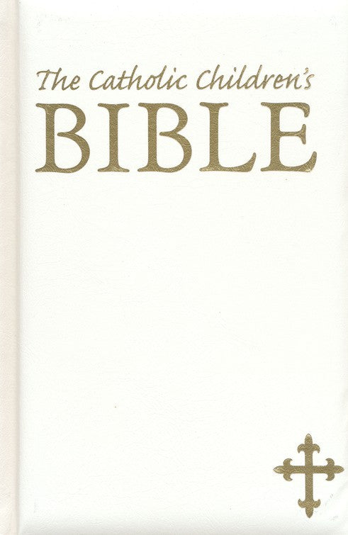 Edición de regalo blanca de la Biblia católica para niños