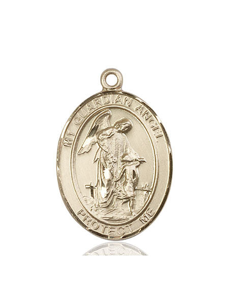 14kt Gold Guardian Angel/Paratrooper Medal