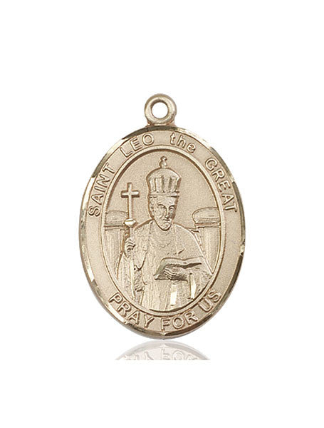 Medalla de oro de 14 quilates de San León Magno