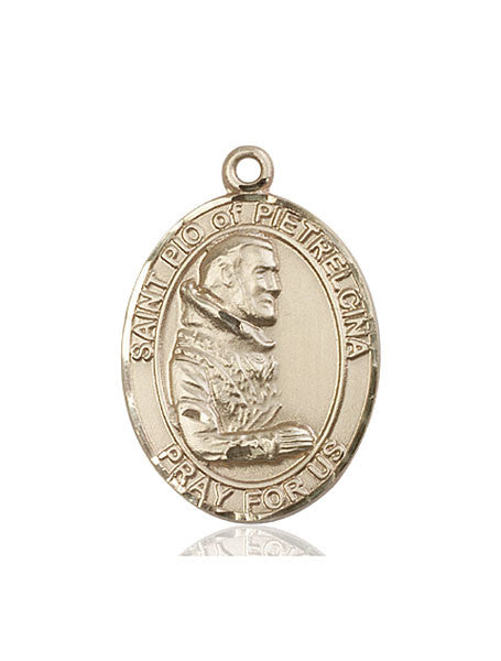 14kt Gold St. Pio of Pietrelcina Medal
