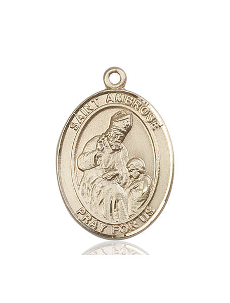 Medalla de San Ambrosio de oro de 14 kt