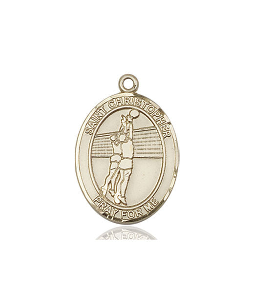 Medalla de San Cristóbal/Voleibol en oro de 14kt