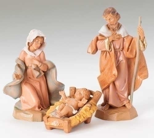 Holy Family Nativity, 3 Piece Set , 5" Scale [Fontanini]