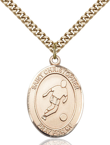 Colgante de San Cristóbal bañado en oro