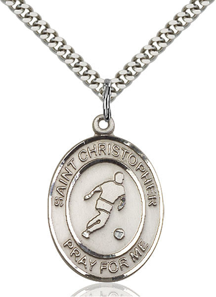 Sterling Silver St. Christopher Pendant