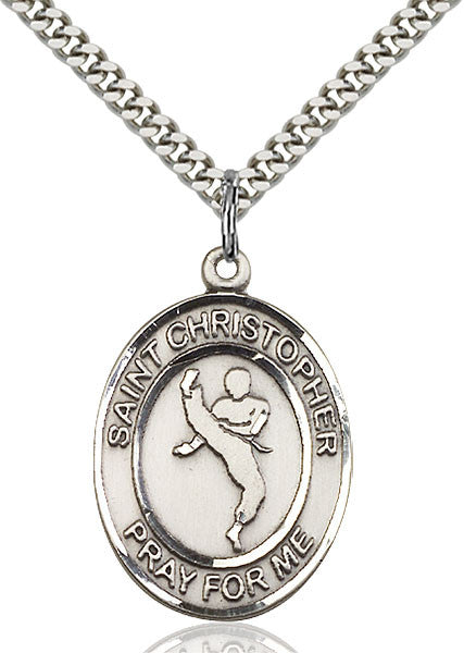 Sterling Silver St. Christopher Pendant