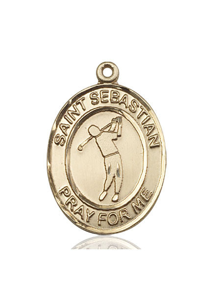 Medalla de San Sebastián de oro de 14 kt