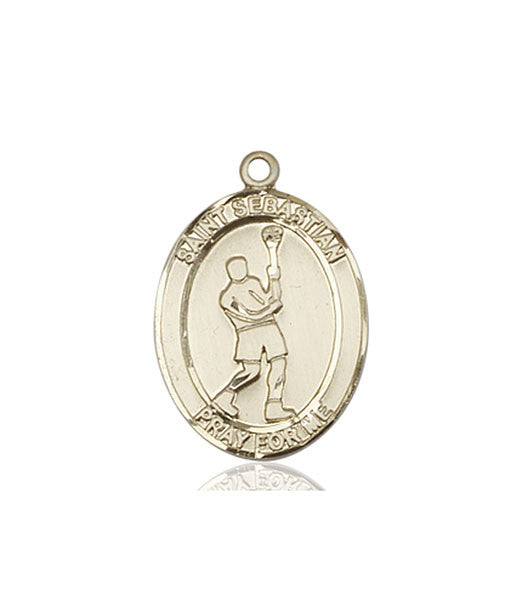 14kt Gold St. Sebastian/Lacrosse Medal