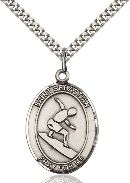 Sterling Silver St. Sebastian Pendant